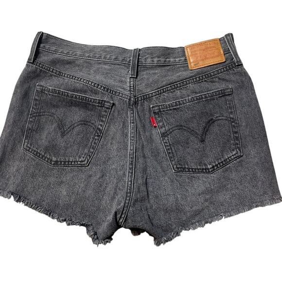 Levi’s Premium‎ 501 Original Fit Black Cutoff Button Fly Shorts “R” tab Size 29 - Picture 4 of 7